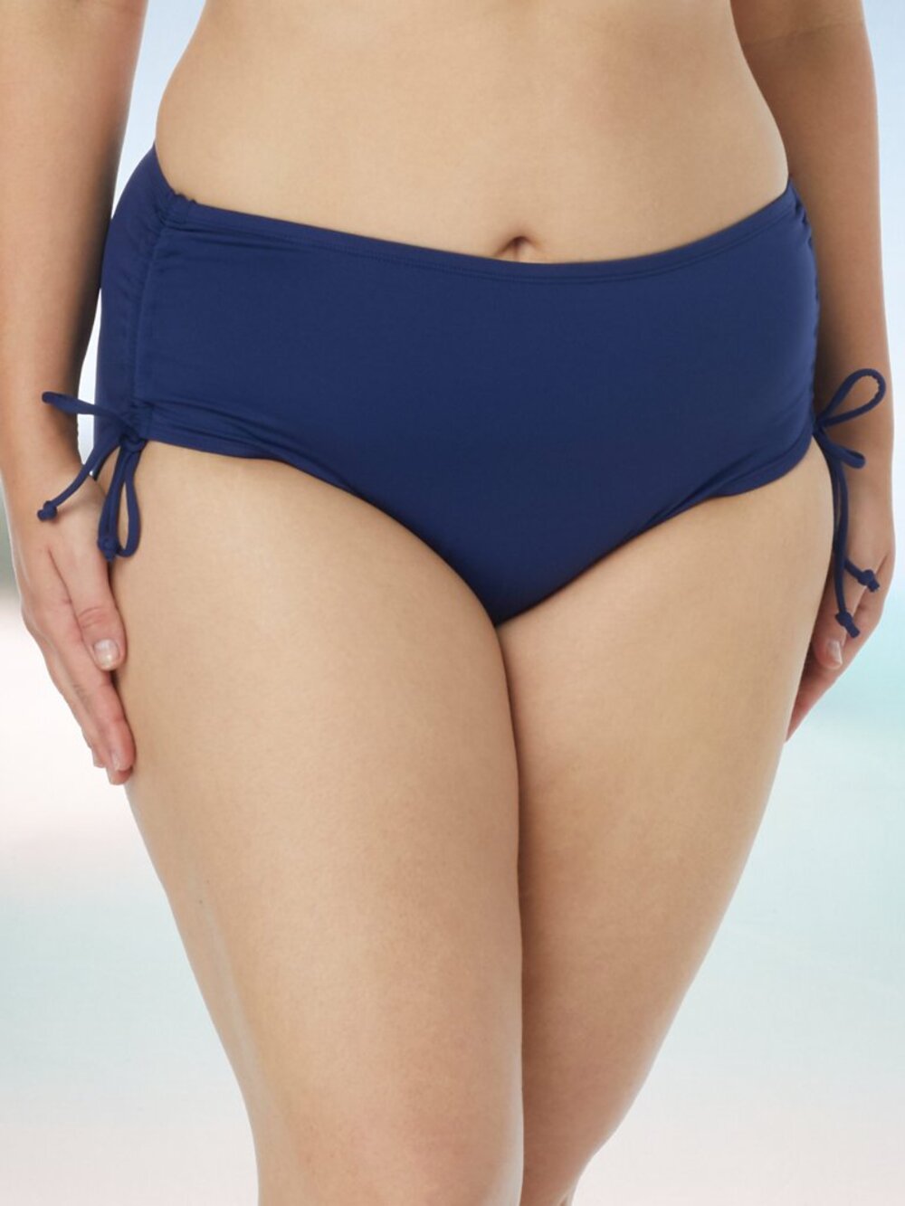 new Coco Reef 2X Plus size Navy bikini swimsuit bottom Side Ties 18W 20W 22W
